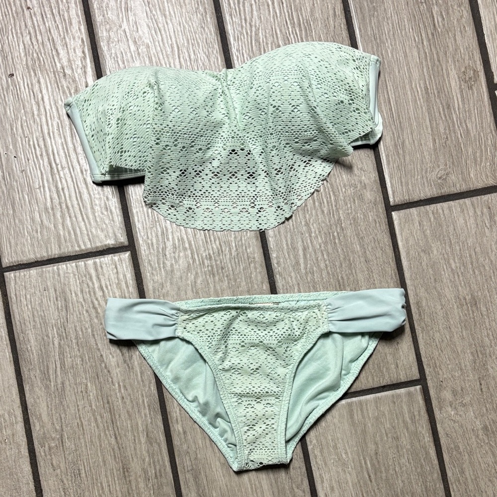 Mint Green Lace Bikini Set